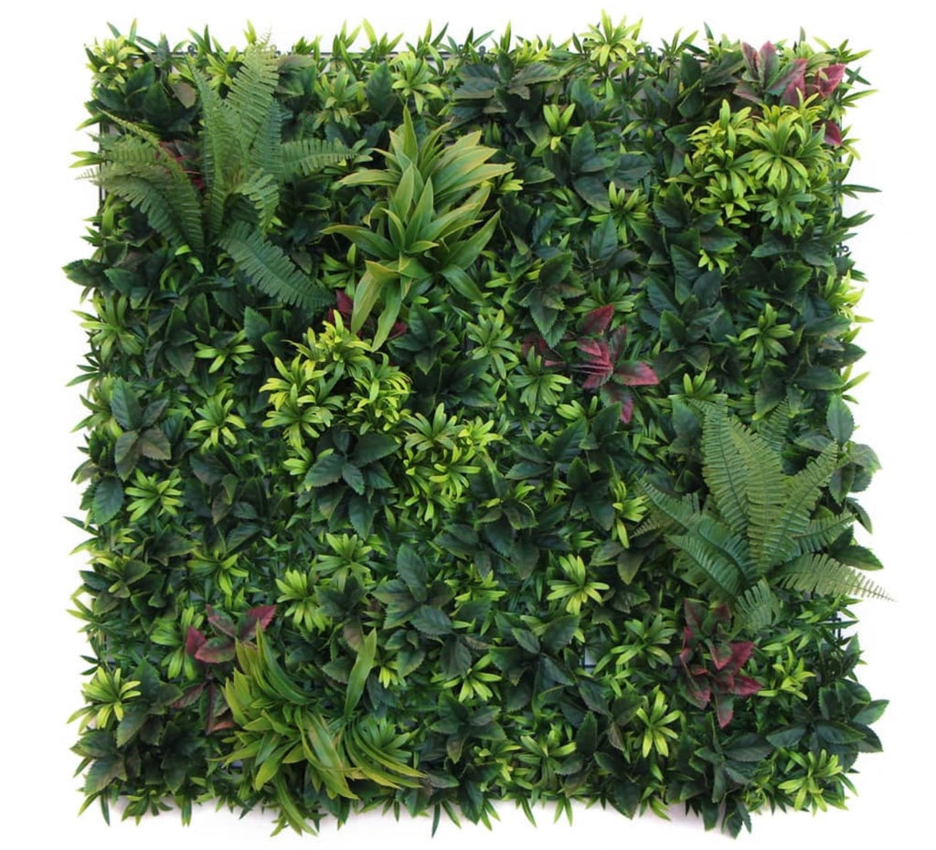 Sherwood Forest Deluxe Artificial Green Wall Panel 1M x 1M - Treesy Green