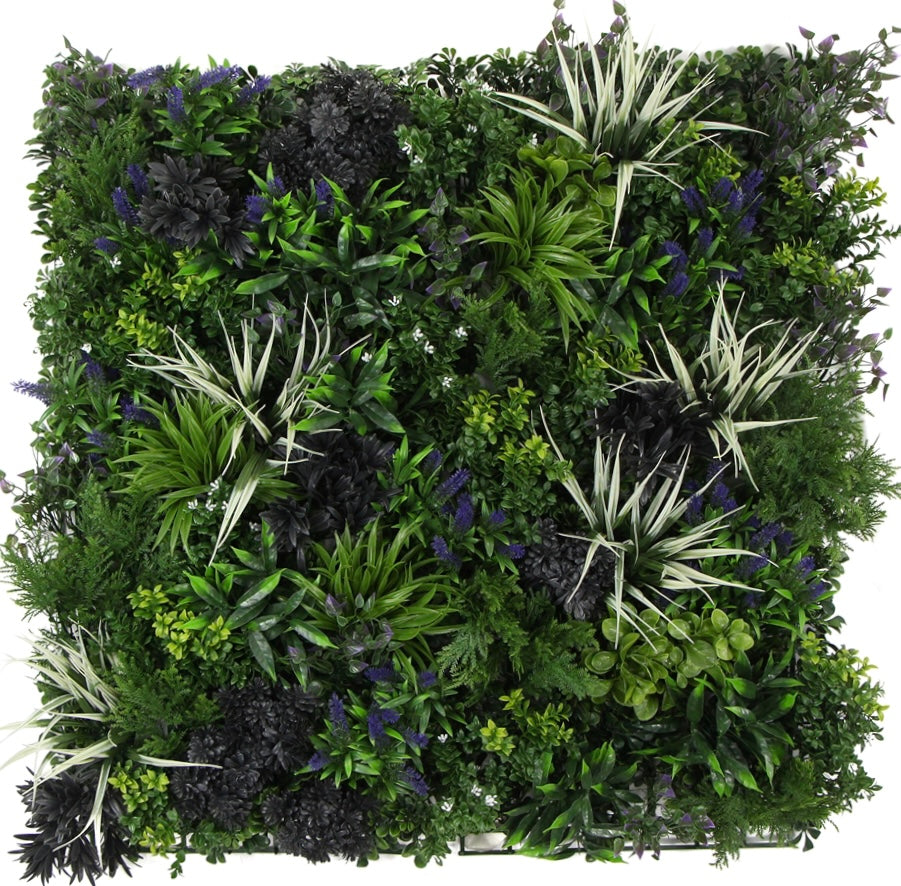Blooming Wood Artificial Green Plant Wall Panel 1M x 1M - Treesy Green