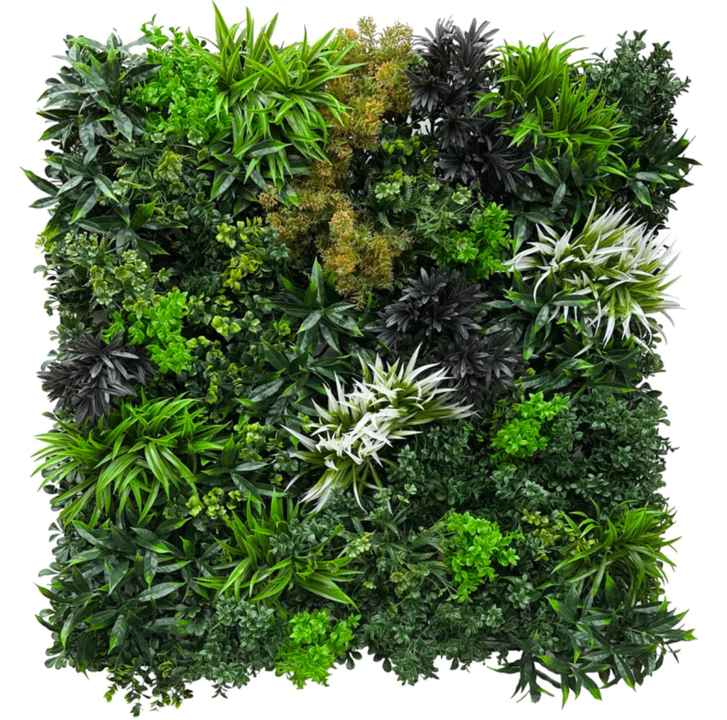 Luxury Green Plant Wall Panel Mixed Colours 1M x 1M - Treesy Green