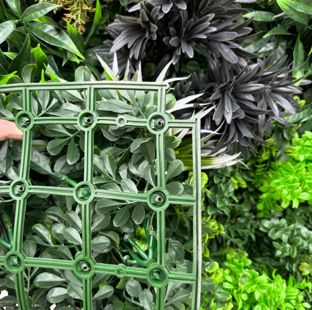 Luxury Green Plant Wall Panel Mixed Colours 1M x 1M - Treesy Green