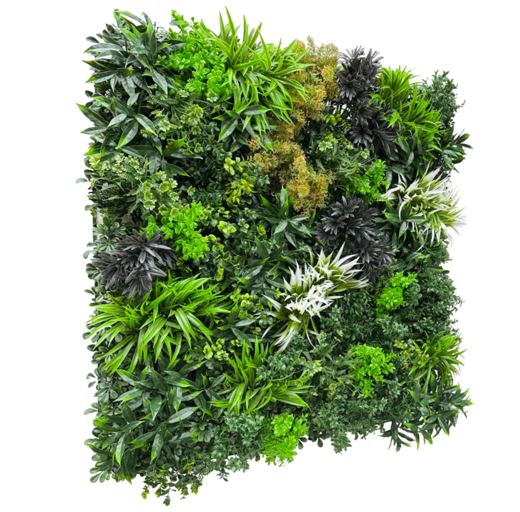 Luxury Green Plant Wall Panel Mixed Colours 1M x 1M - Treesy Green