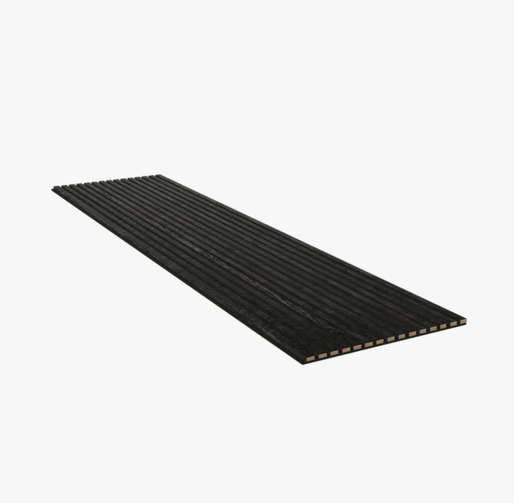 Slat Wall Acoustic Panel Charcoal Black 240cm x 60cm - Treesy Green