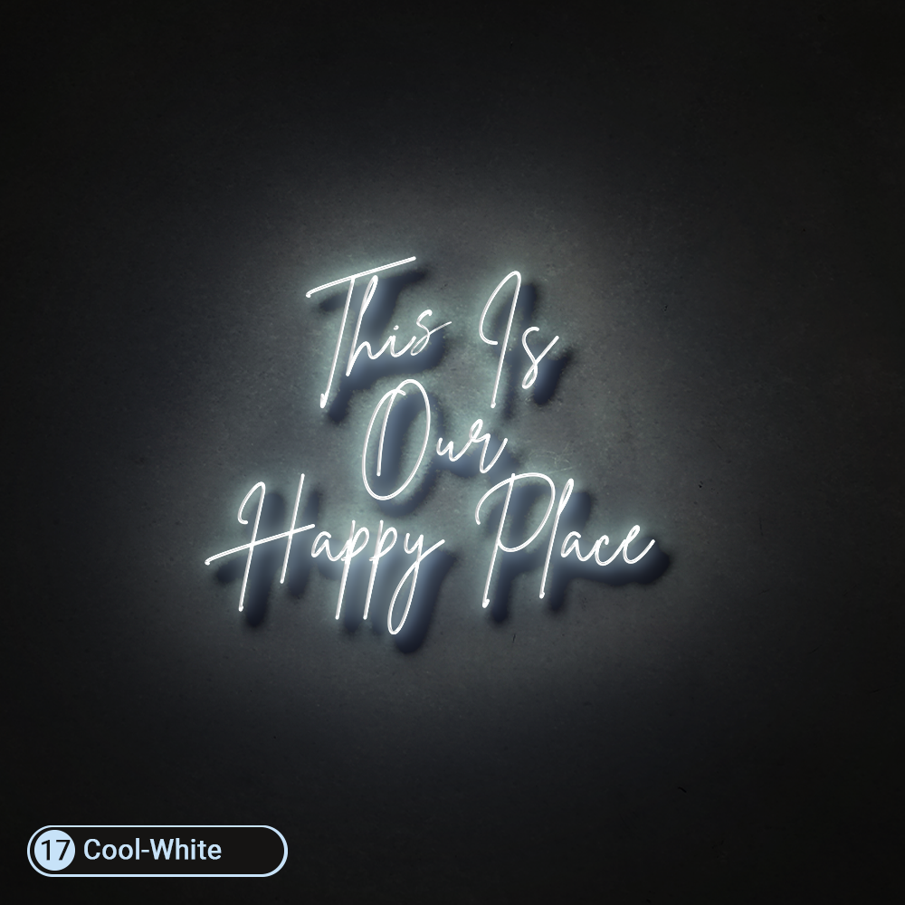 THIS IS OUR HAPPY PLACE LED NEON SIGN - Treesy Green