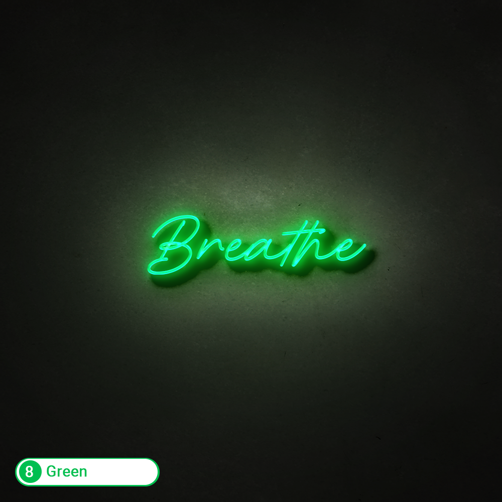 BREATHE LED NEON SIGN - Treesy Green