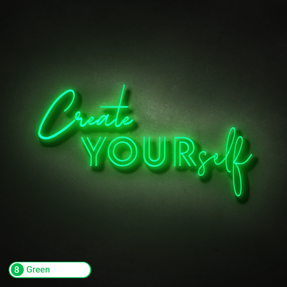 CREATE YOURSELF LED NEON SIGNS - Treesy Green