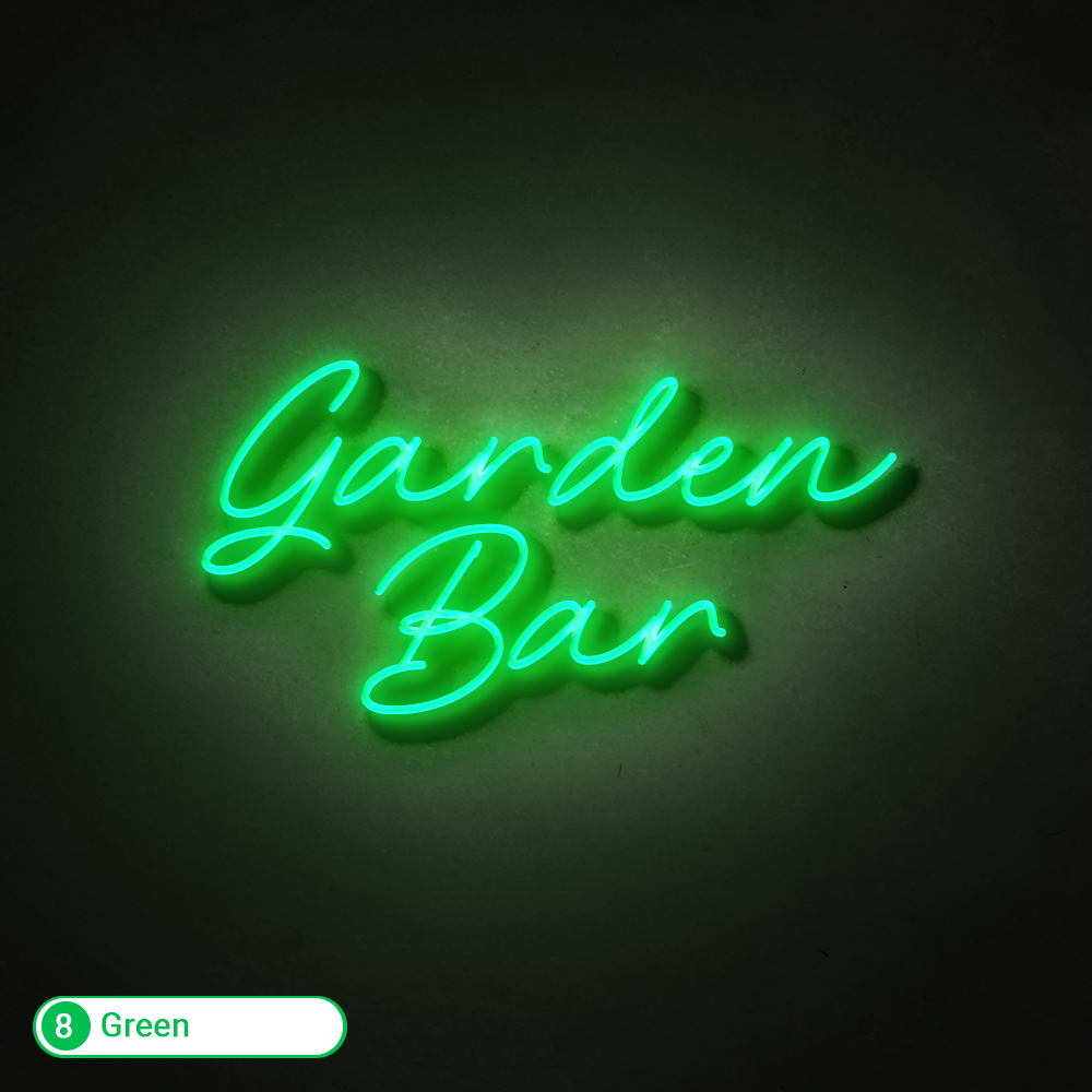 GARDEN BAR WATERPROOF LED NEON SIGN - Treesy Green