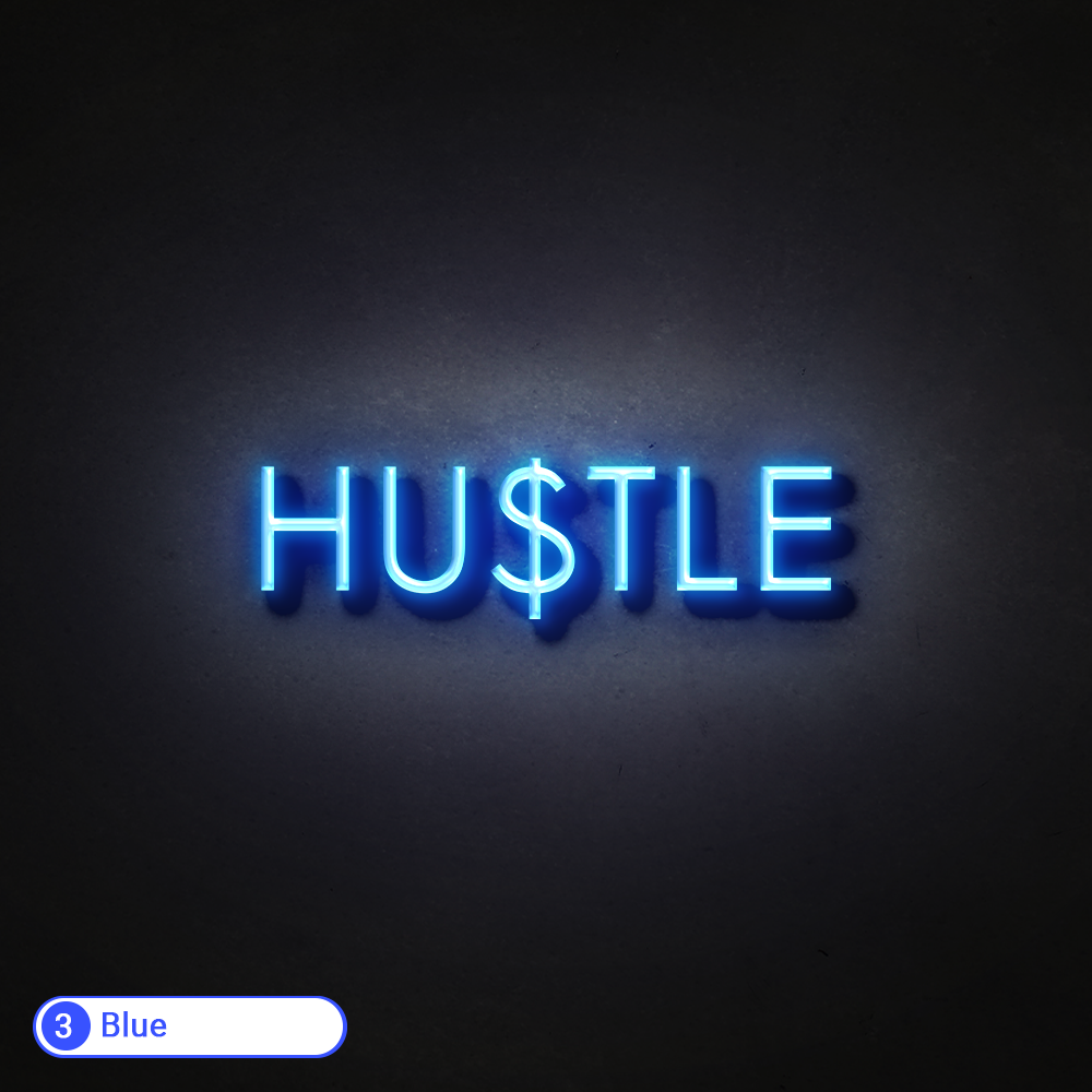 Hustle Led Sign Custom HUSTLE LED NEON SIGN