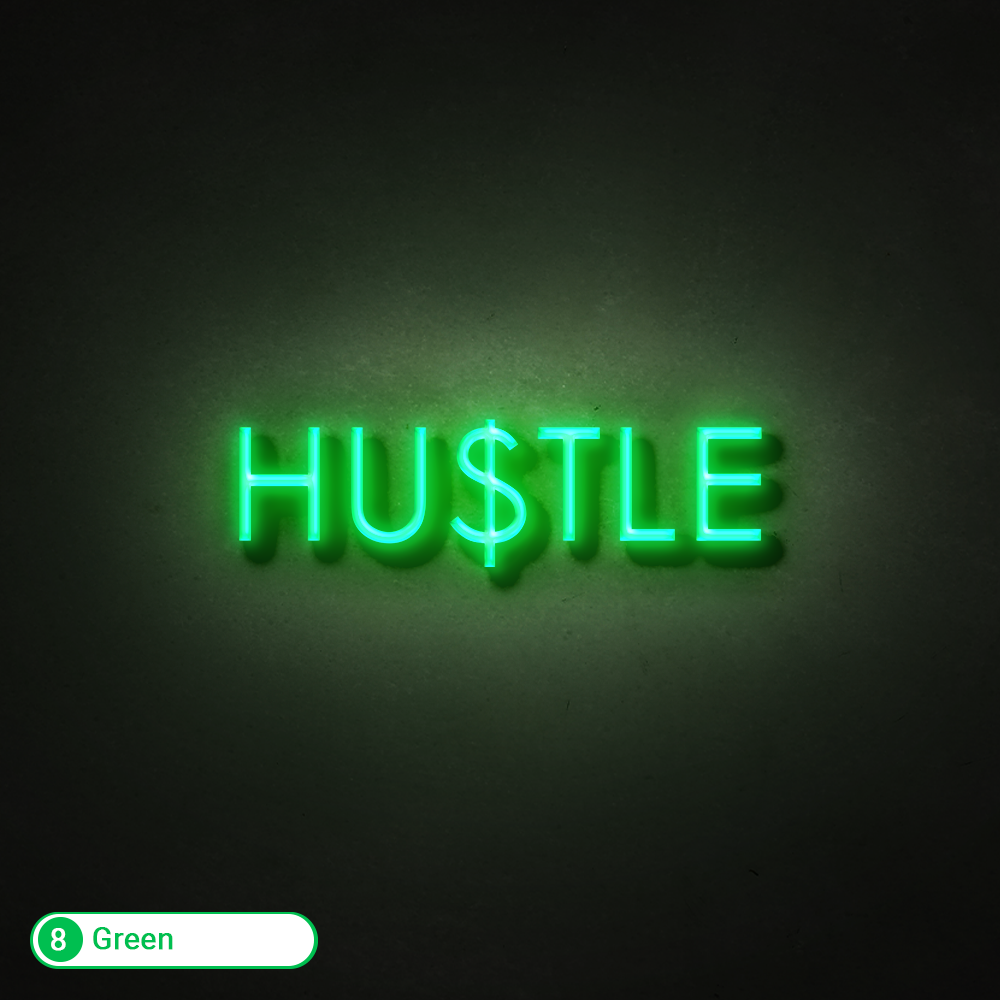Hustle Led Sign Custom HUSTLE LED NEON SIGN