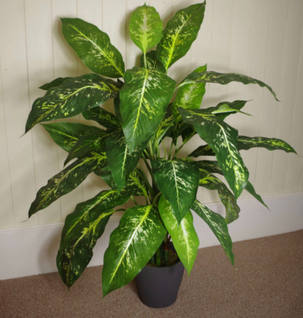 100cm Large Fox’s Aglaonema (Spotted Evergreen) Tree Artificial Plant - Treesy Green