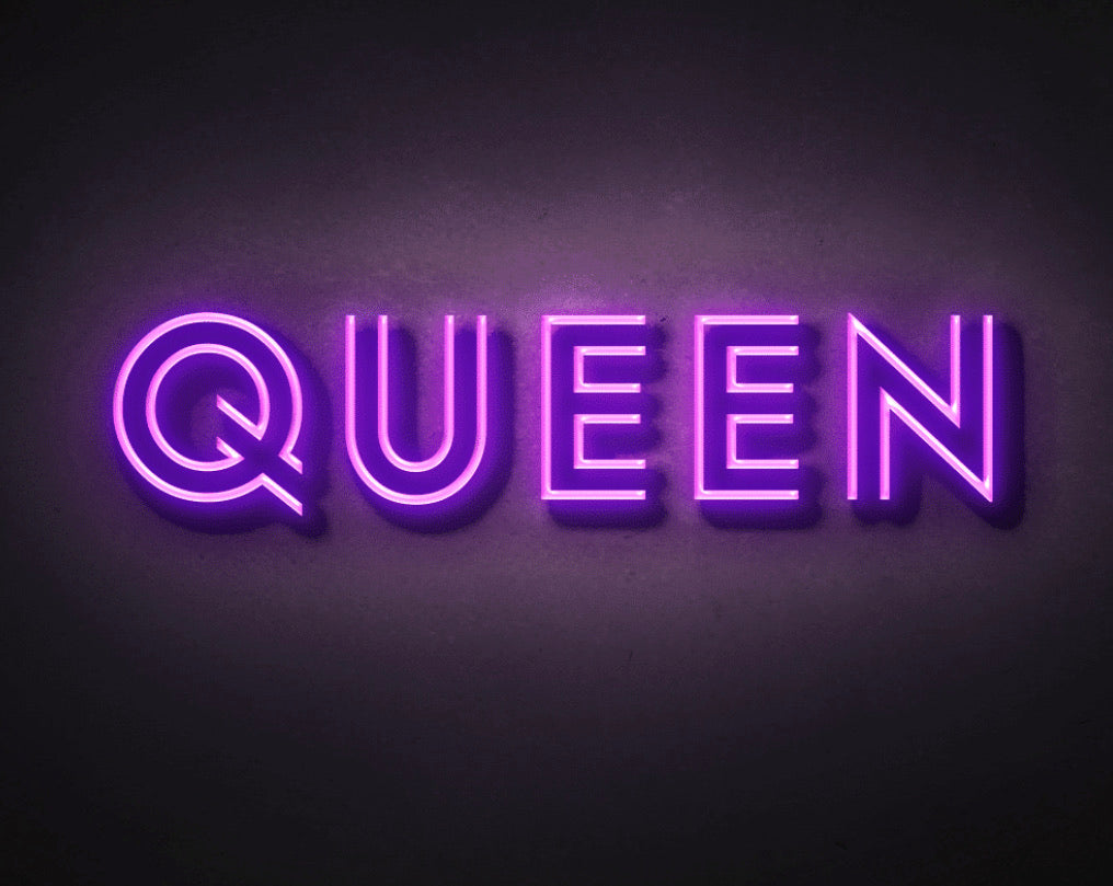 Queen LED Neon Sign 75 CM - Treesy Green