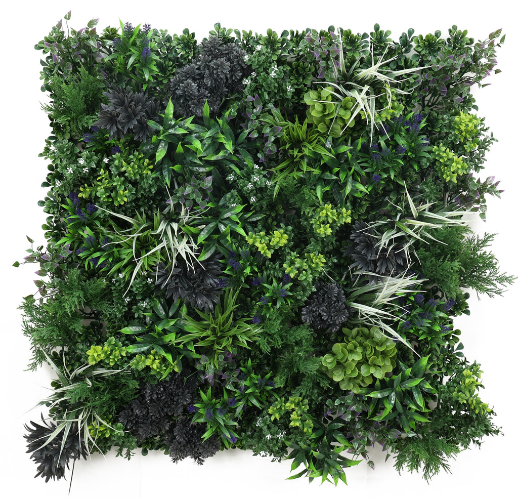 Blooming Wood Artificial Green Plant Wall Panel 1M x 1M - Treesy Green