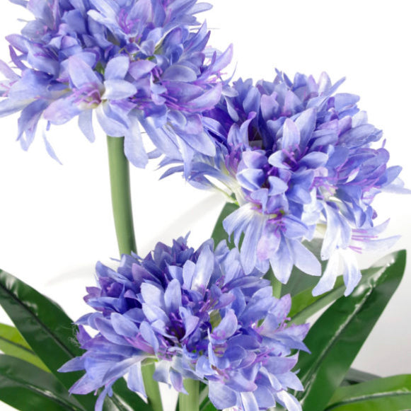 90cm Blue Flower Artificial Blossom Plant Agapanthus with pot - Treesy Green