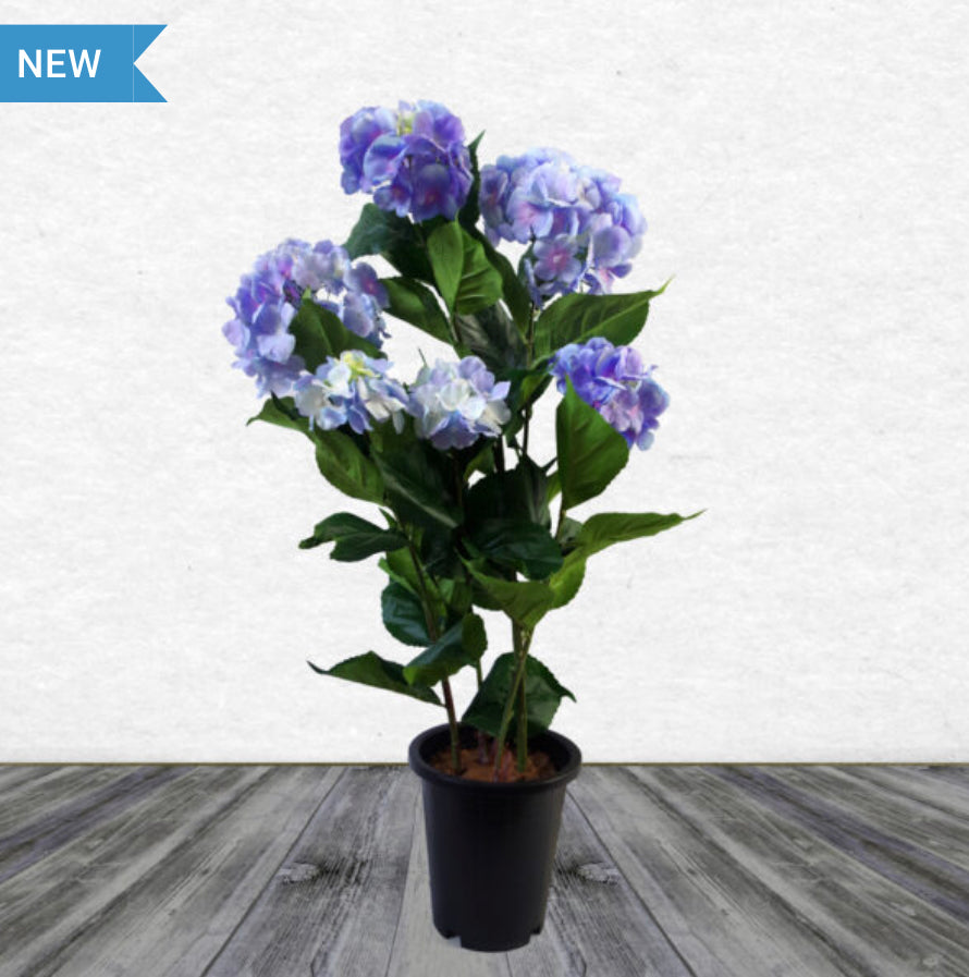 Artificial Hydrangea Flowering Plant Blue - Treesy Green