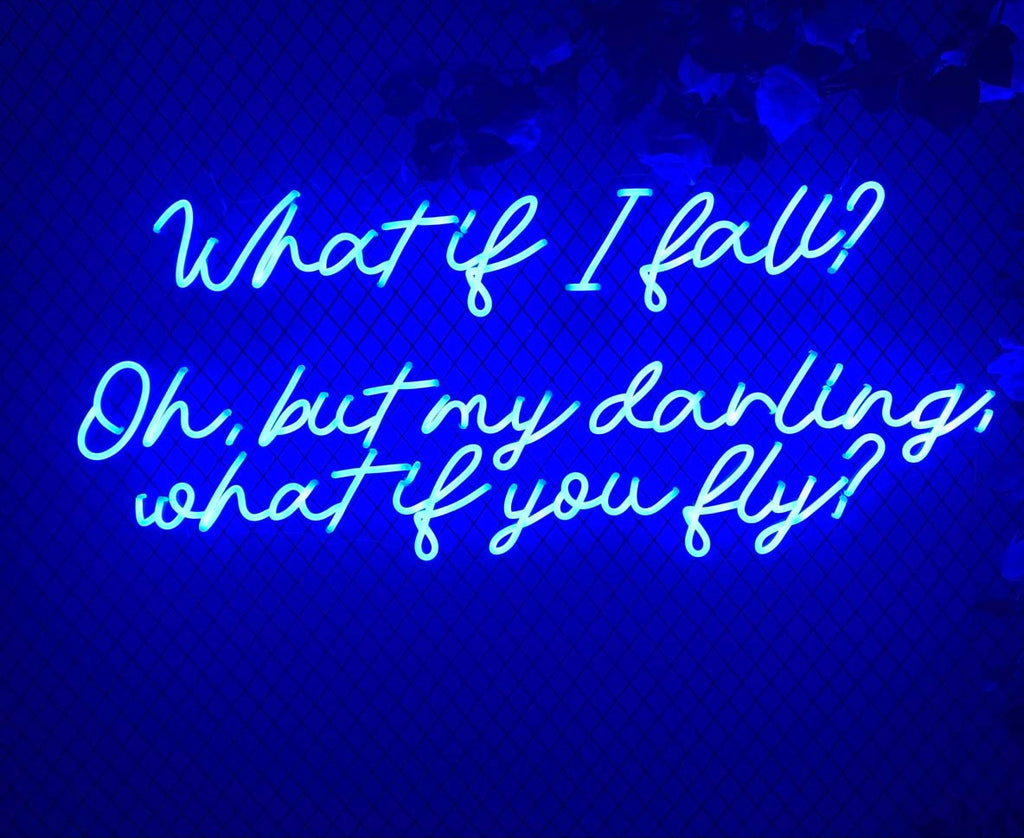 What If I Fall LED Neon Sign 100cm - Treesy Green
