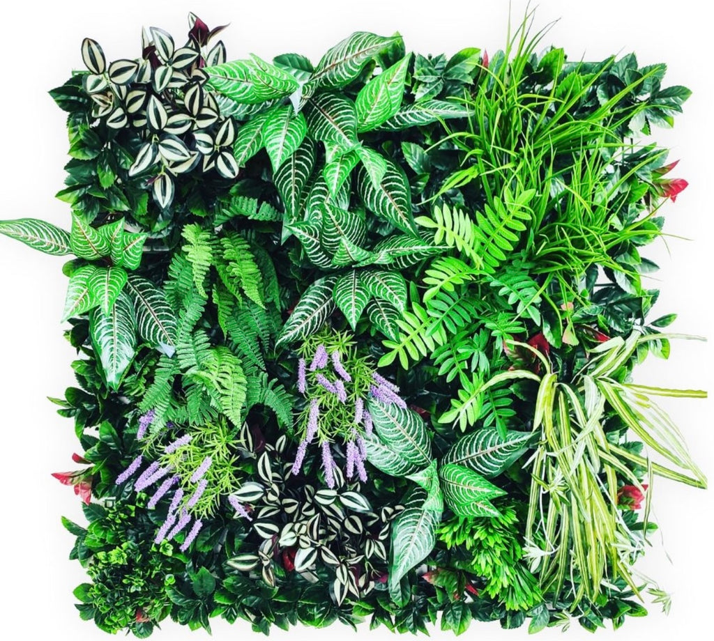 Luxury Tropical Botanica Artificial Green Plant Wall Panel 1M x 1M - Treesy Green