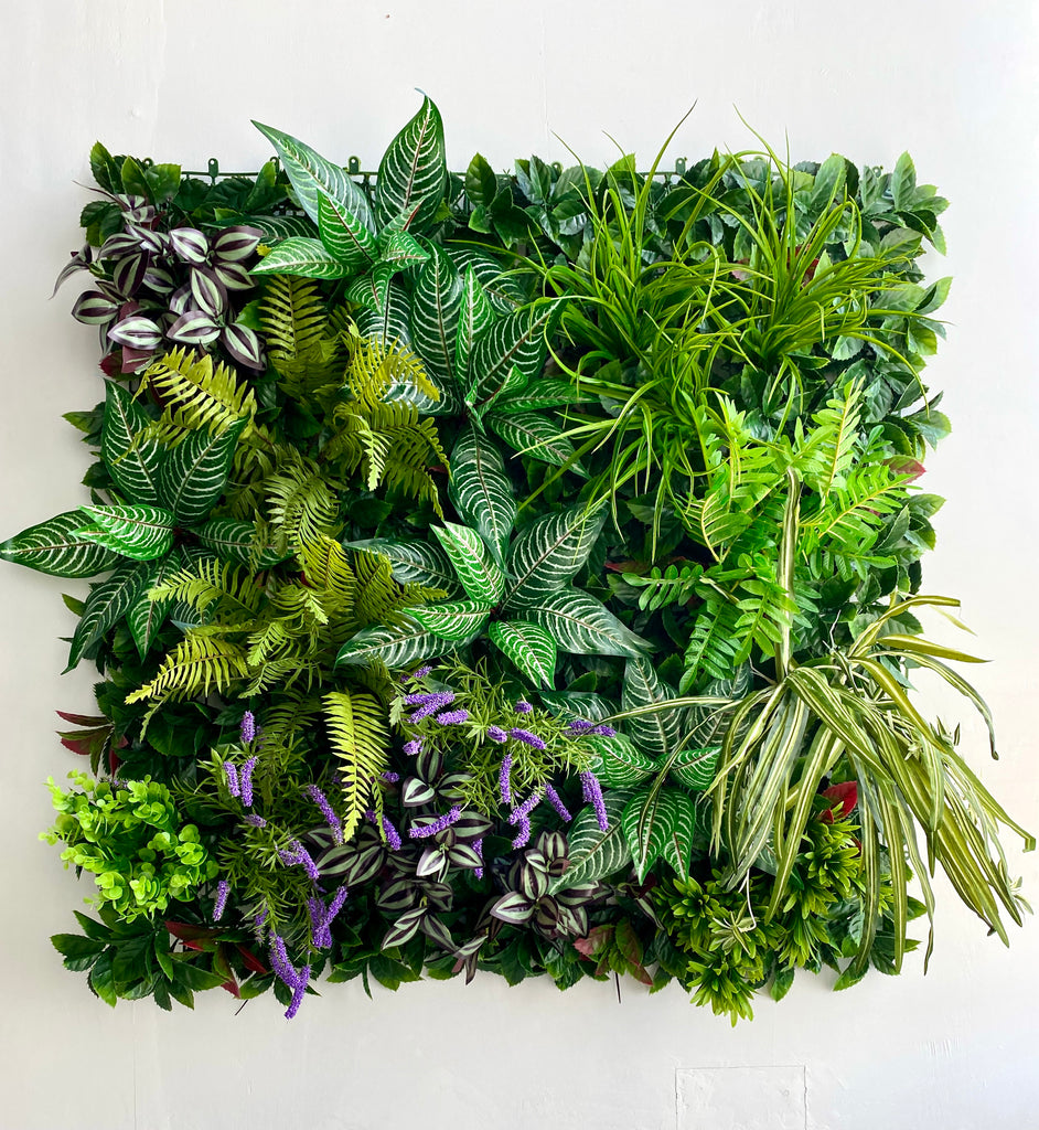 Luxury Tropical Botanica Artificial Green Plant Wall Panel 1M x 1M - Treesy Green