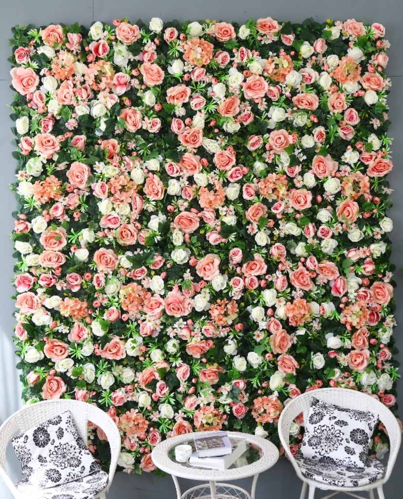 Luxury 3D Artificial Faux Flower Wall Wonderland - Treesy Green