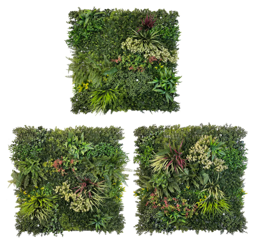 Luxury Artificial Plant Wall Combo Pack - Treesy Green