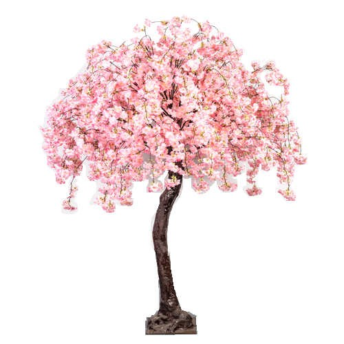 Deluxe Pink Artificial Trailing Blossom Tree - Treesy Green