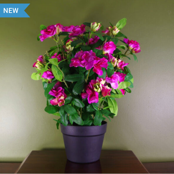 Artificial Rhododendron Flowering Plant Pink - Treesy Green
