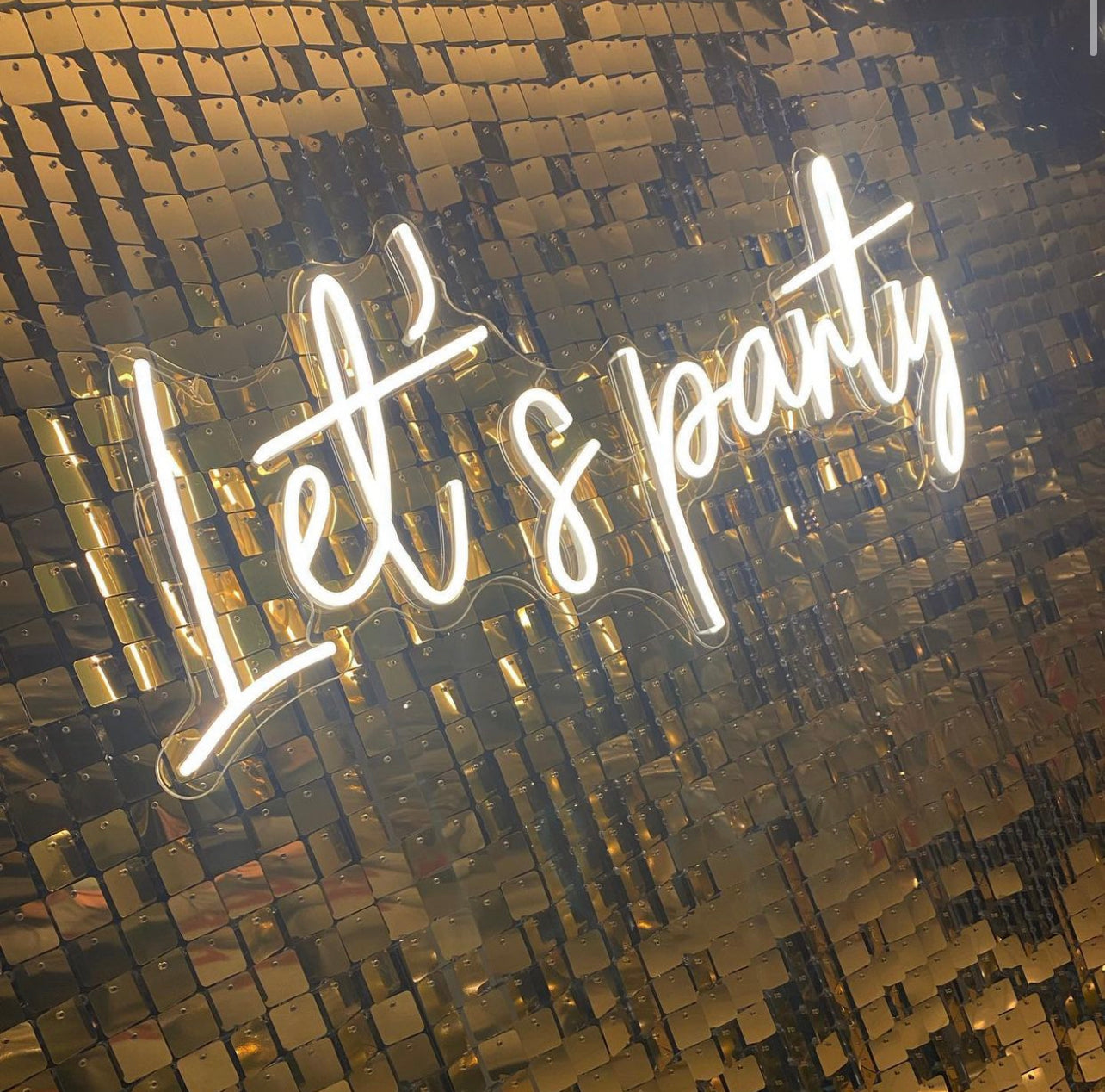 Sign Sequins Sequin Shimmer Wall Regular Gold