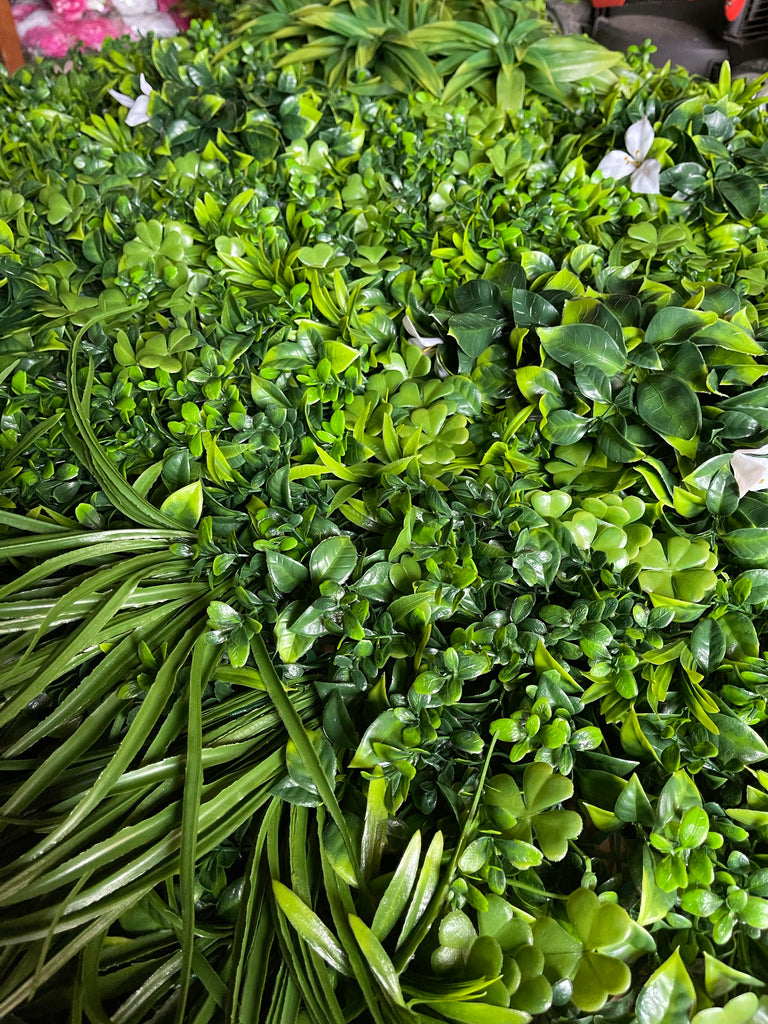 Luxury Summer Meadow Artificial Green Wall Panel 1M x 1M - Treesy Green