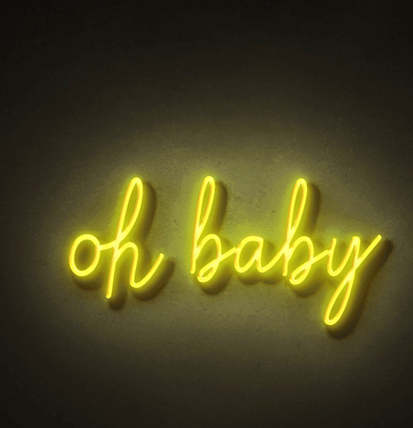 Oh Baby LED Neon Sign 50CM - Treesy Green