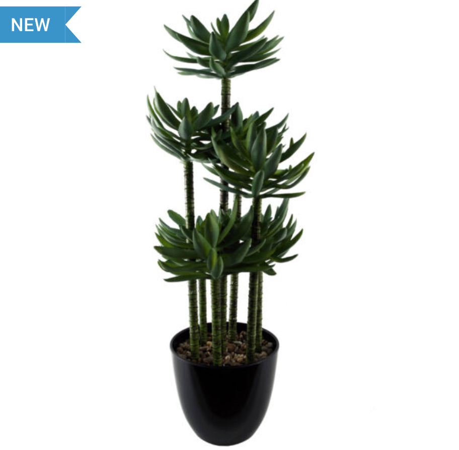 60cm Artificial Tropical Yucca in Planter - Treesy Green