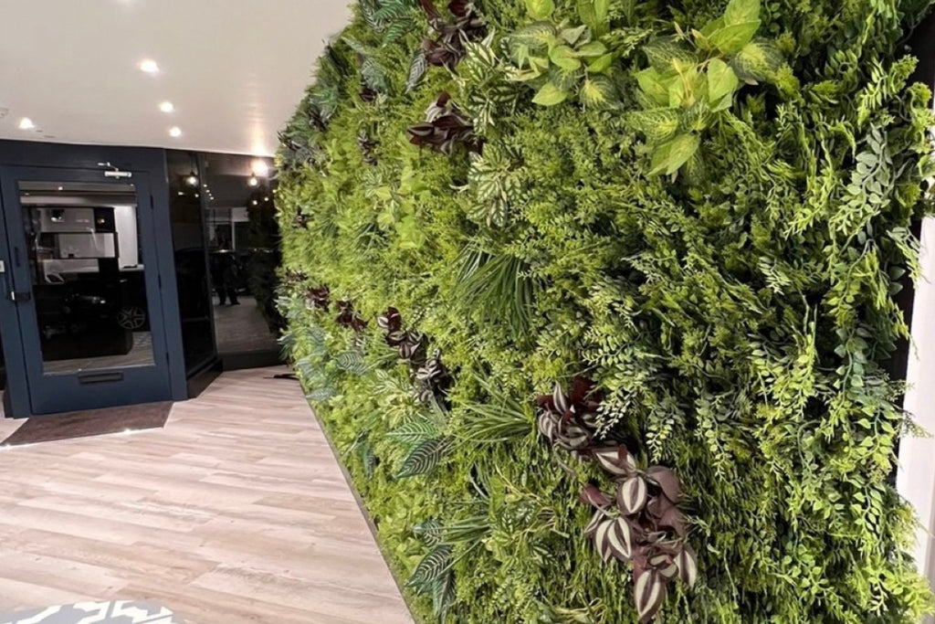 Luxury Rain Forest Green Artificial Plant Wall Panel 1M x 1M - Treesy Green