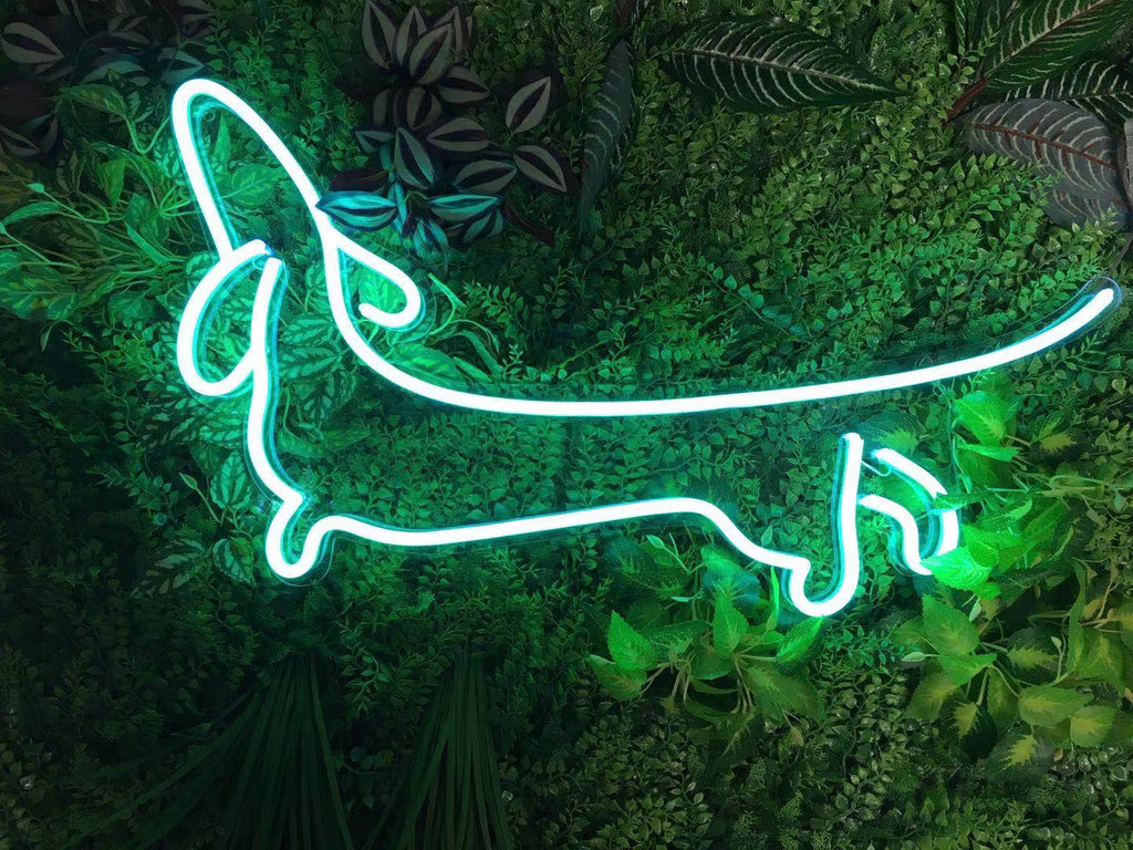 Sausage Dog LED Neon Sign - Treesy Green
