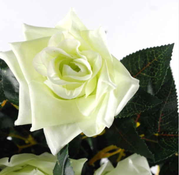 Artificial Cream Rose Tree Wedding Twisted Vine Detail 90cm (3ft) - Treesy Green