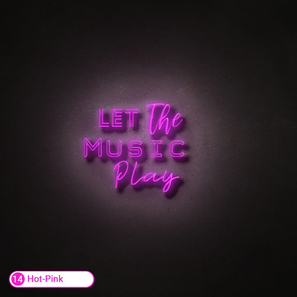 LET THE MUSIC PLAY LED NEON SIGN - Treesy Green