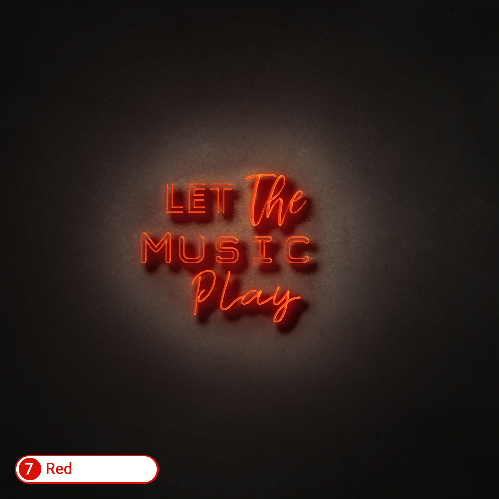 LET THE MUSIC PLAY LED NEON SIGN - Treesy Green