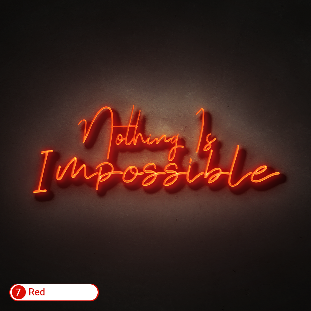 NOTHING IS IMPOSSIBLE LED NEON SIGN - Treesy Green