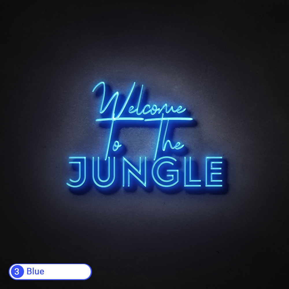 WELCOME TO THE JUNGLE LED NEON SIGN - Treesy Green