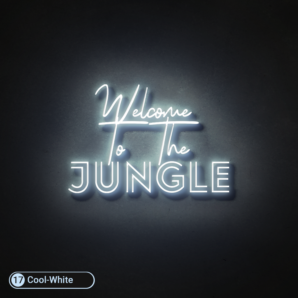 WELCOME TO THE JUNGLE LED NEON SIGN - Treesy Green